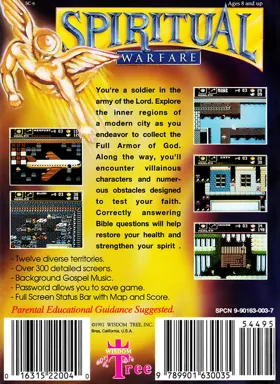 Spiritual Warfare (USA) (Beta) (Unl) box cover back